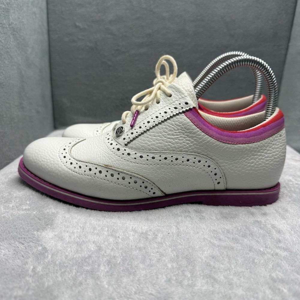 G/FORE Grosgrain Gallivanter Women's Golf Shoes US 7 EU 38 Leather White Pink